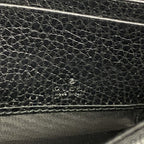 Gucci Wallet GG Marmont Leather Black Gold — view 4