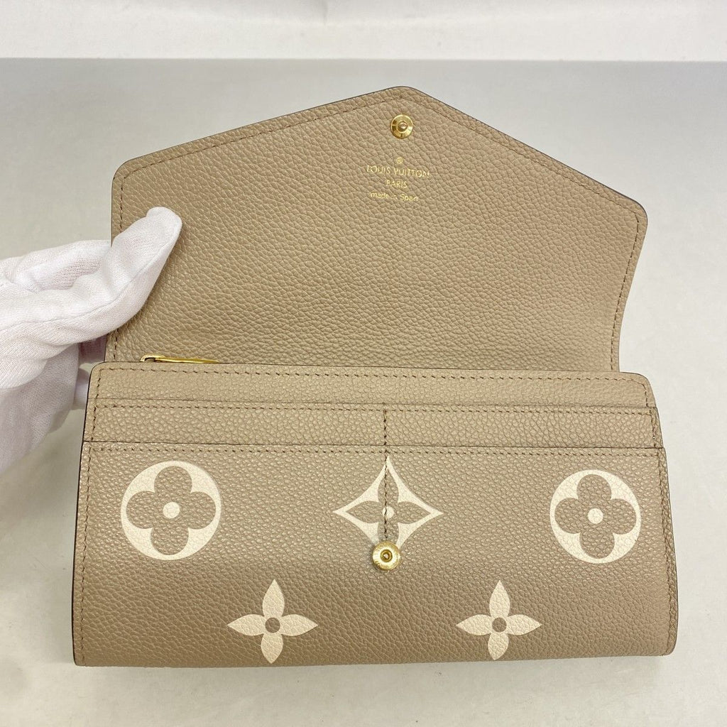 Louis Vuitton Wallet Monogram Empreinte Bicolor Portefeuille Sarah NM Tourterell — view 8
