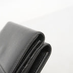 Chanel Trifold Wallet Coco Button Leather Black Champagne Gold — view 6