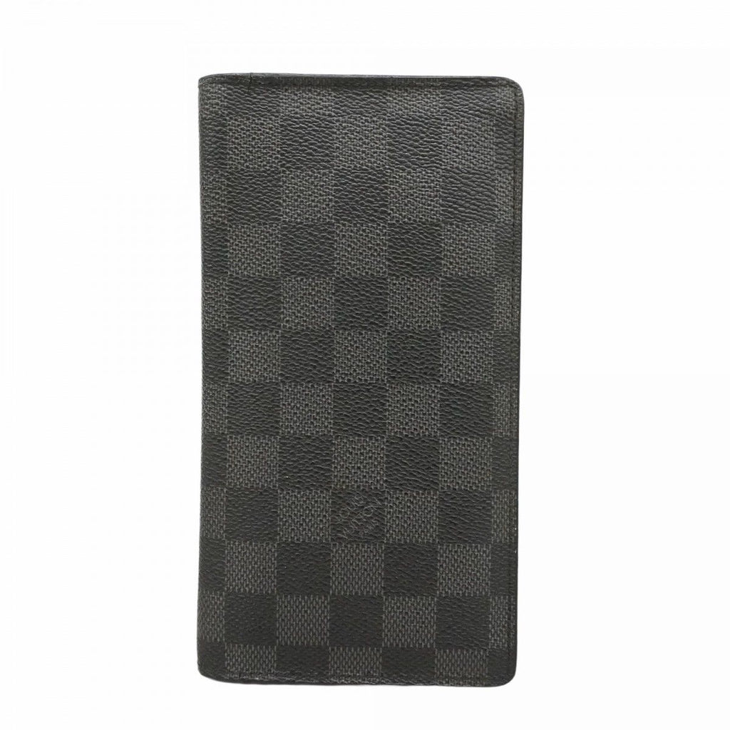 Louis Vuitton Wallet Damier Graphite Portefeuille Brazza Black