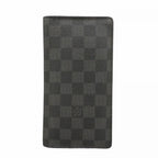 Louis Vuitton Wallet Damier Graphite Portefeuille Brazza Black
