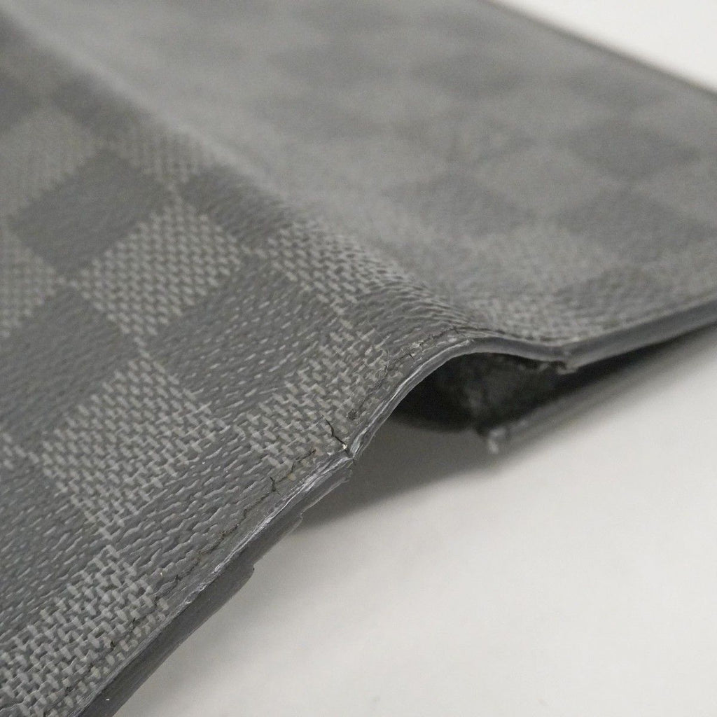 Louis Vuitton Wallet Damier Graphite Portefeuille Brazza Black — view 6