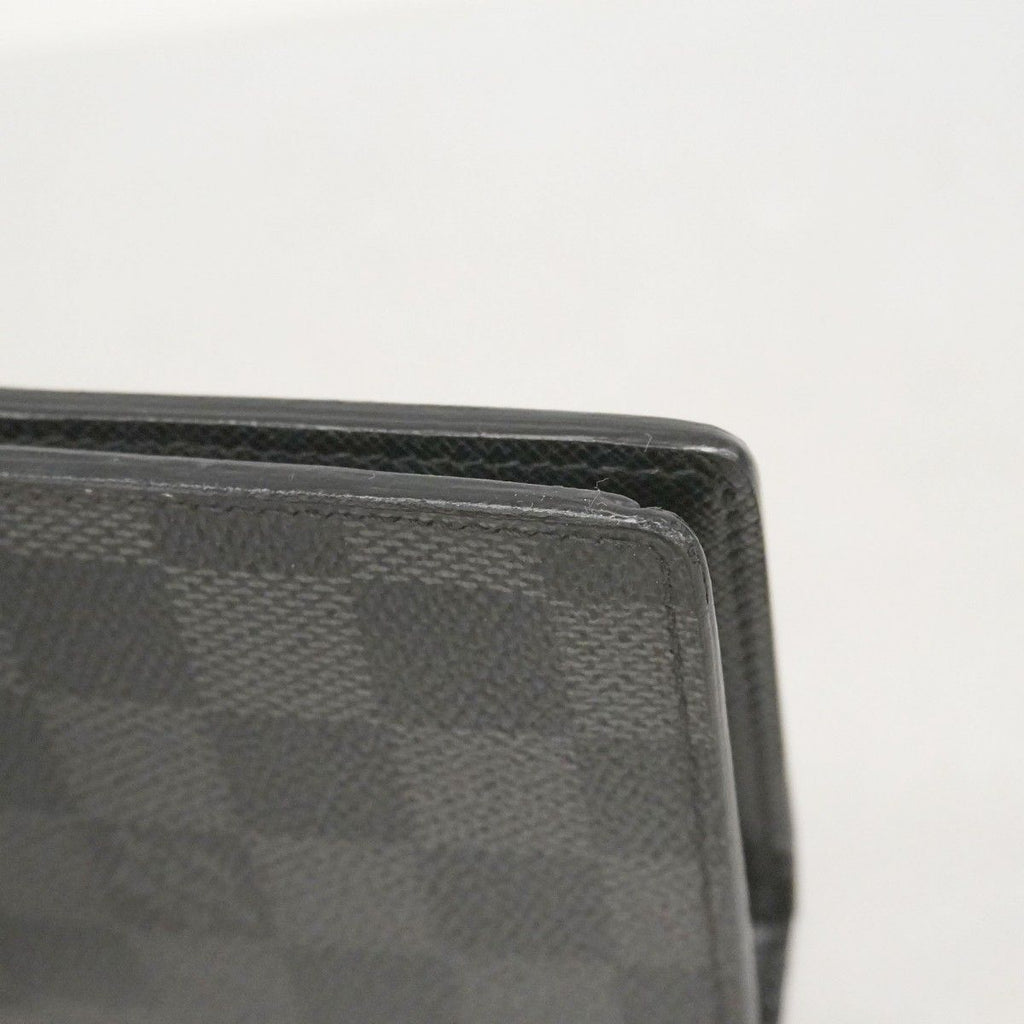 Louis Vuitton Wallet Damier Graphite Portefeuille Brazza Black — view 8