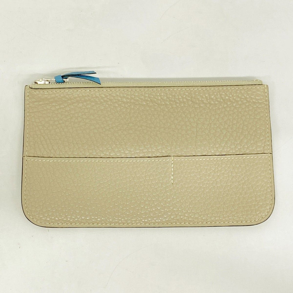 Hermes Wallet Dogon GM Togo Blue Jean Etoupe Silver — view 9