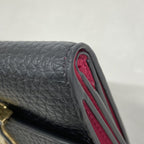 Louis Vuitton Trifold Wallet Taurillon Portefeuille Capucines XS Noir — view 6