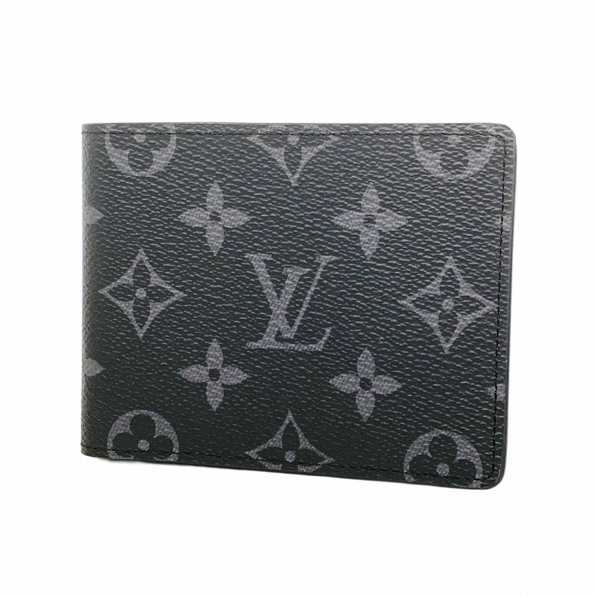 Louis Vuitton Billfold Monogram Eclipse Portefeuille Calf Black Wallet