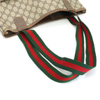 Gucci Tote Shoulder Bag GG Supreme Sherry Leather Vintage — view 9