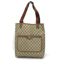 Gucci Tote Shoulder Bag GG Supreme Sherry Leather Vintage