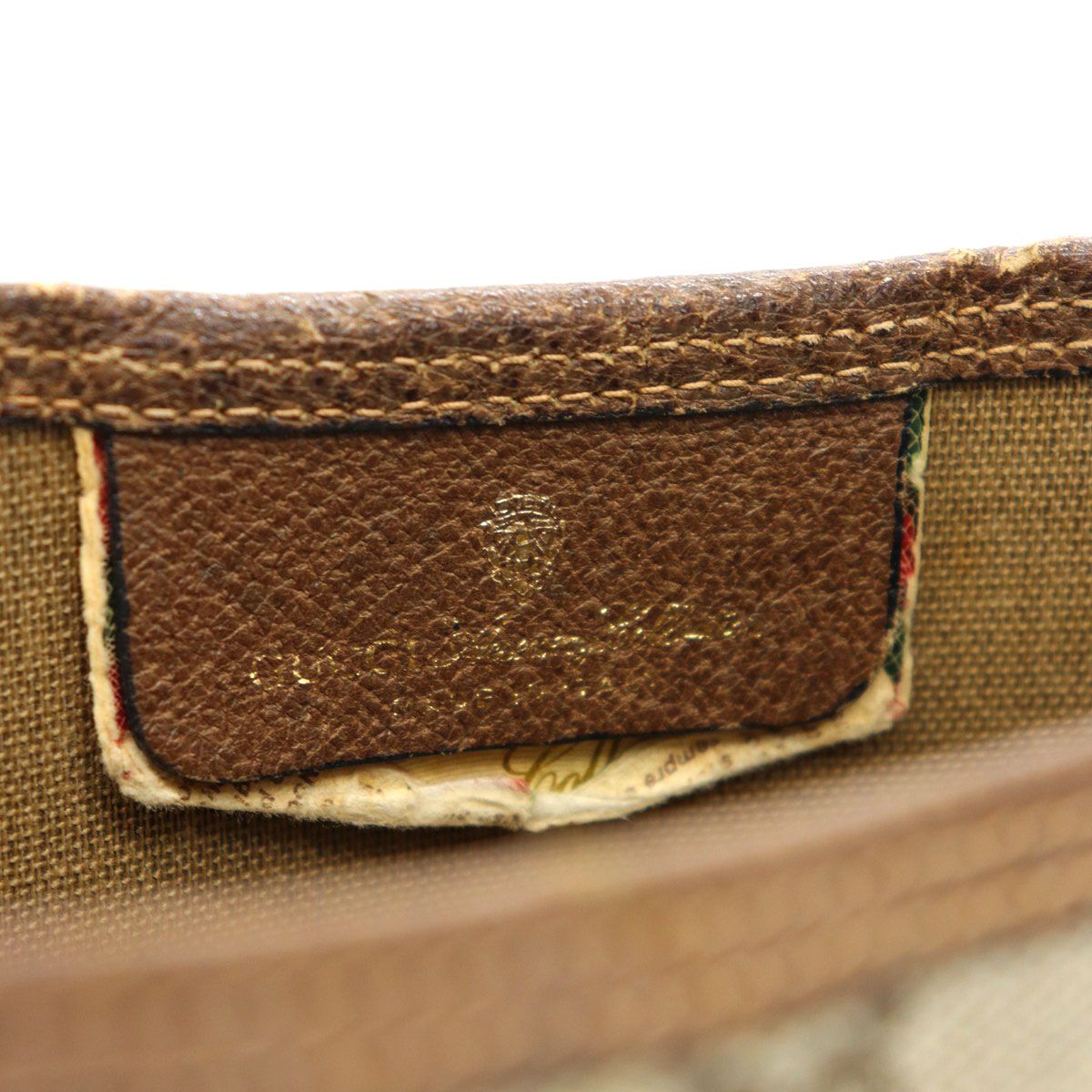 Gucci Tote Shoulder Bag GG Supreme Sherry Leather Vintage — view 6
