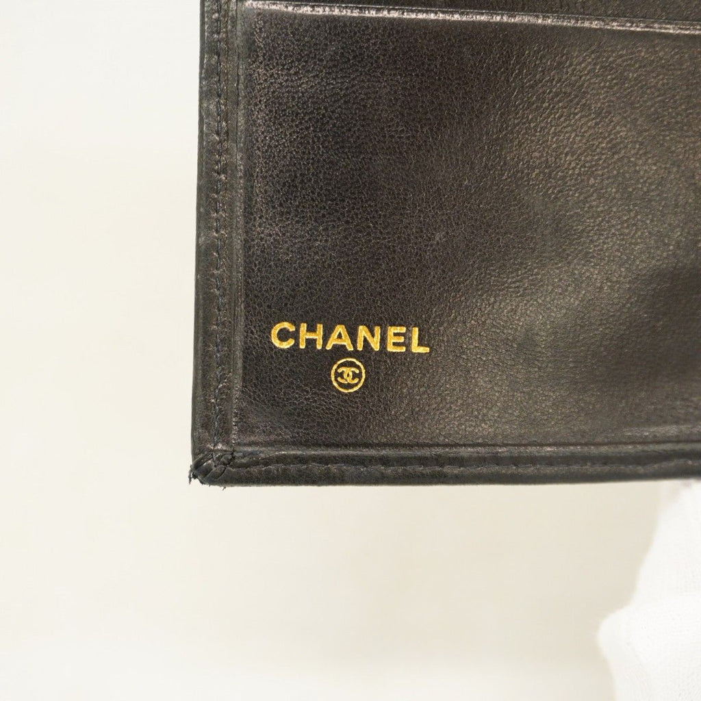 Chanel Wallet Bicolor Lambskin Black Gold — view 5