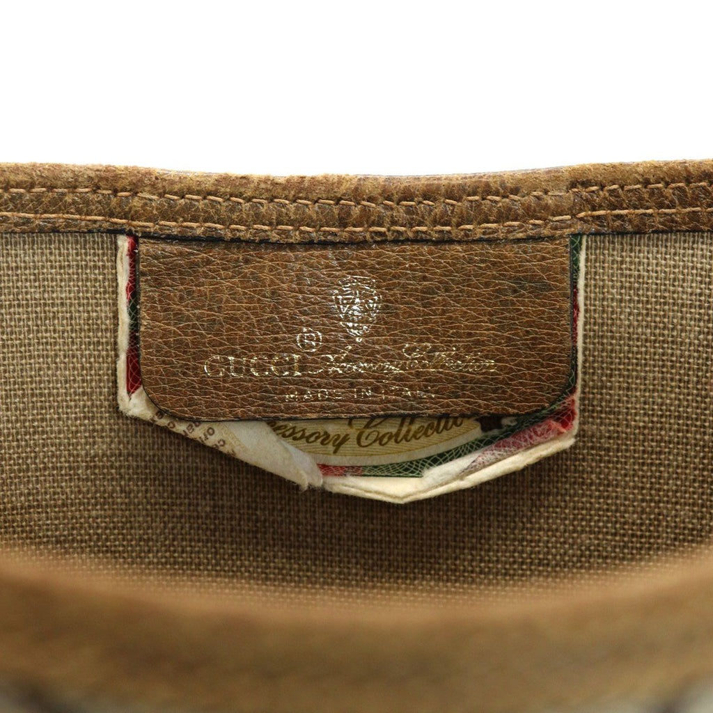 Gucci Tote Shoulder Bag GG Supreme Sherry Leather Vintage — view 7
