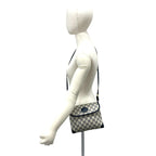 Gucci Vintage GG Logo Pattern Leather Mini Shoulder Bag Pochette Crossbody Navy — view 2