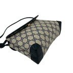 Gucci Vintage GG Logo Pattern Leather Mini Shoulder Bag Pochette Crossbody Navy — view 7