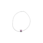 Hermes Cage D'h Cube Wire Necklace Silver Pink — view 3