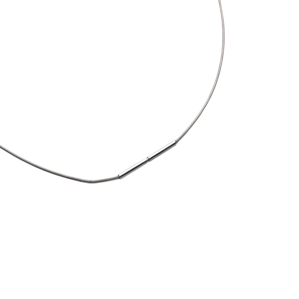 Hermes Cage D'h Cube Wire Necklace Silver Pink — view 7