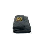 Chanel 19 CC Logo Lambskin Leather Trifold Wallet Mini Gray — view 4