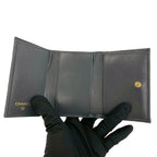 Chanel 19 CC Logo Lambskin Leather Trifold Wallet Mini Gray — view 7