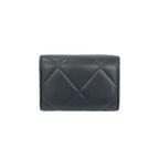 Chanel 19 CC Logo Lambskin Leather Trifold Wallet Mini Gray — view 2