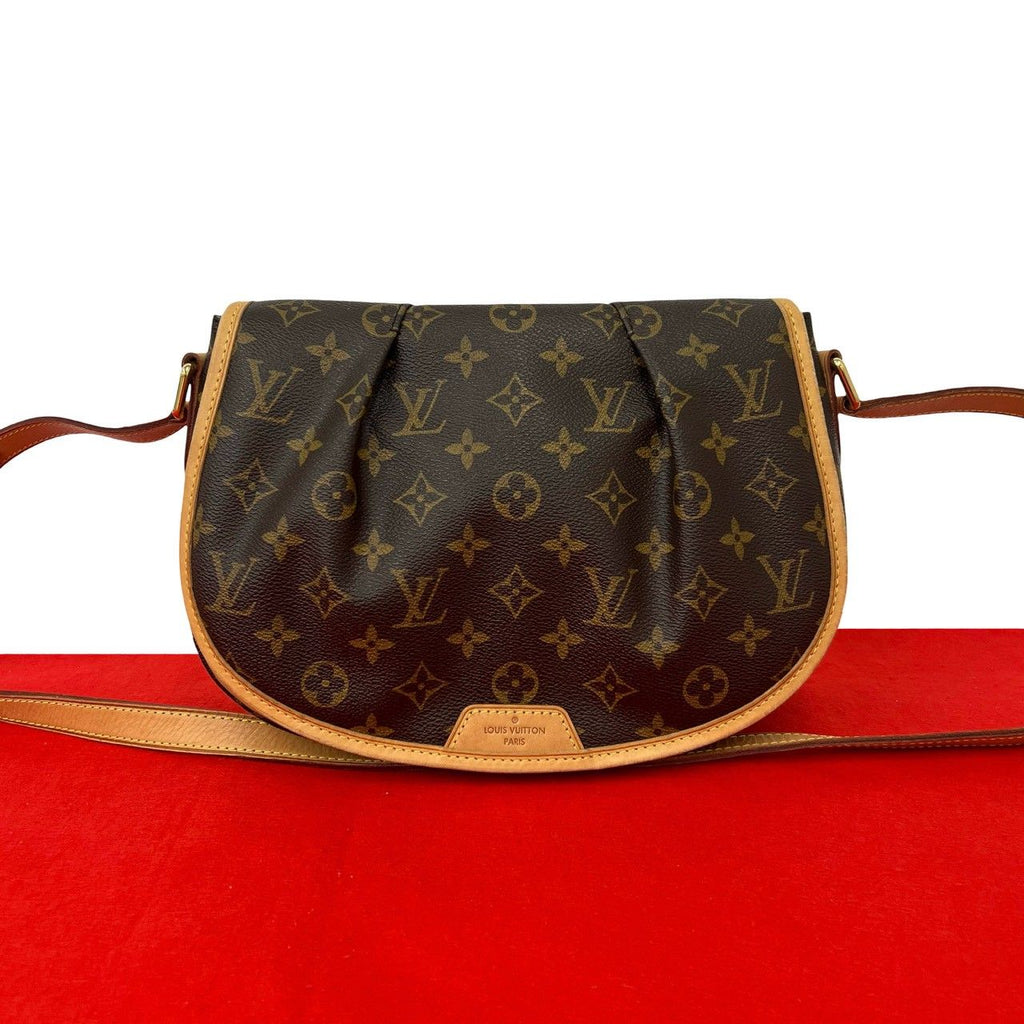 Louis Vuitton PM Monogram Leather Shoulder Bag Pochette Brown