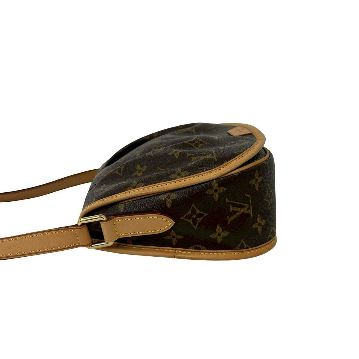 Louis Vuitton PM Monogram Leather Shoulder Bag Pochette Brown — view 5