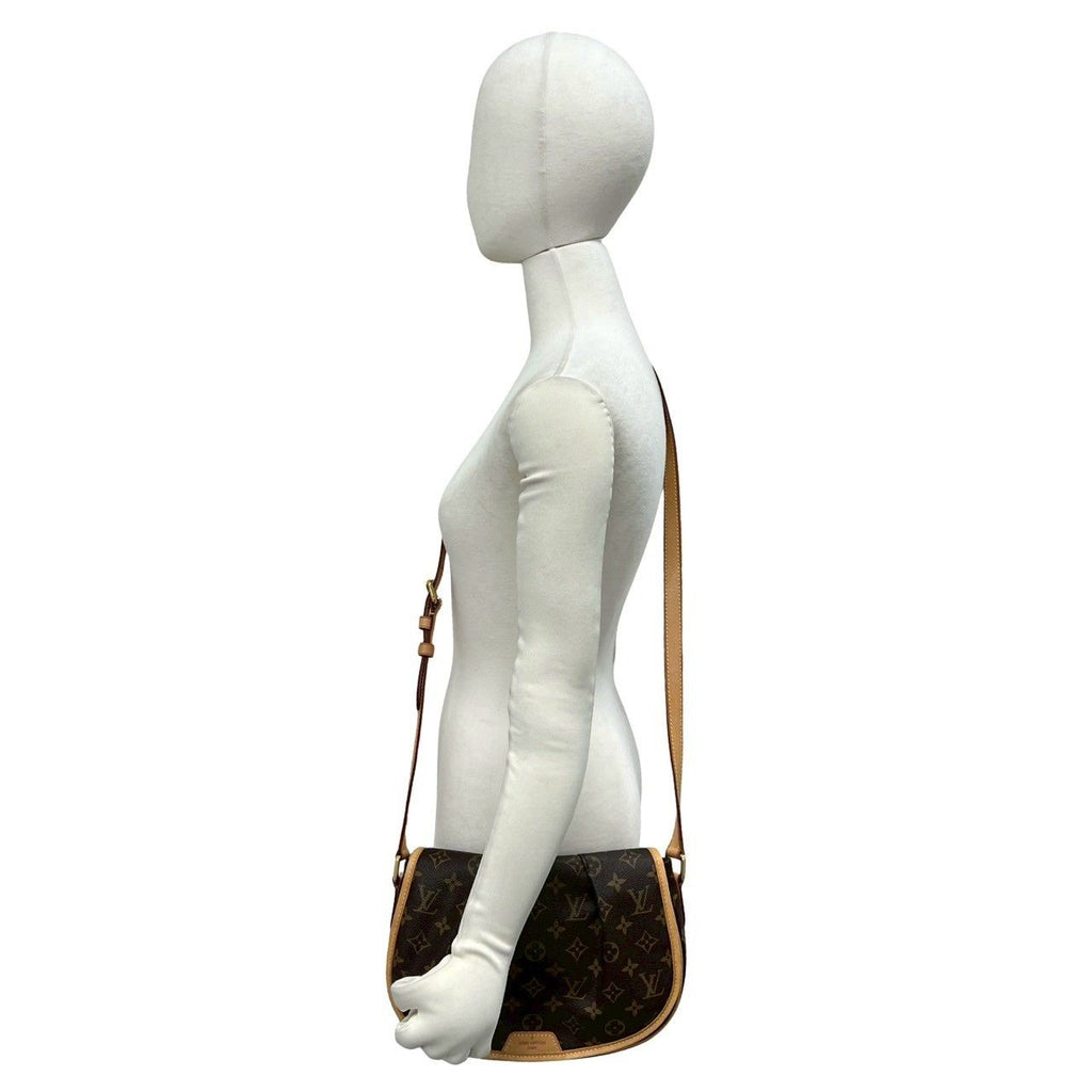 Louis Vuitton PM Monogram Leather Shoulder Bag Pochette Brown — view 2