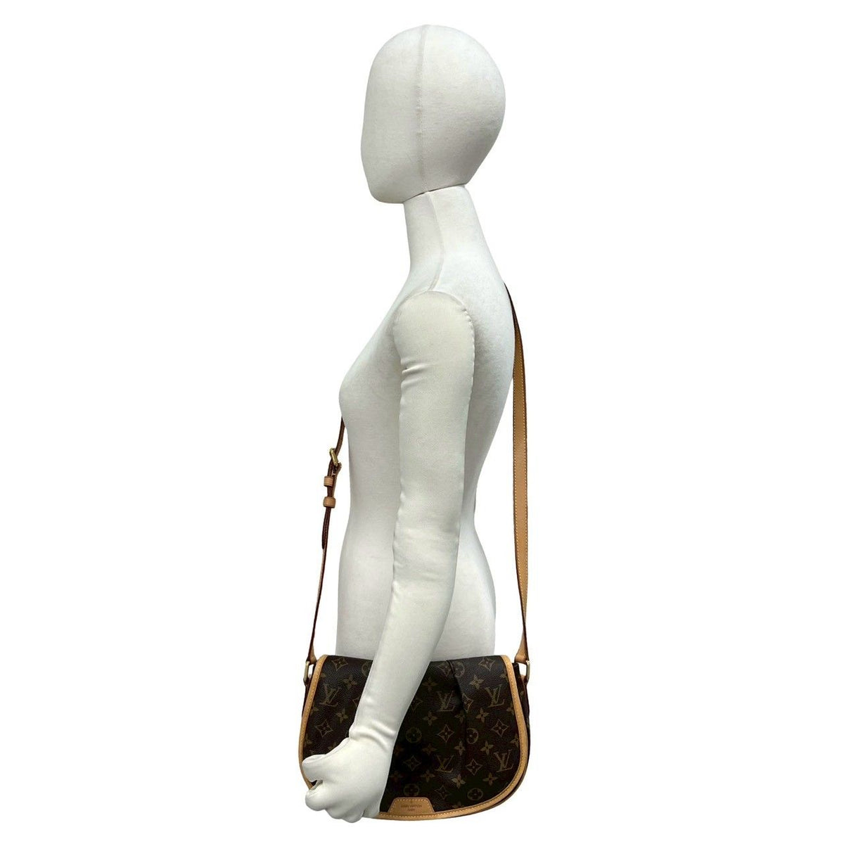 Louis Vuitton PM Monogram Leather Shoulder Bag Pochette Brown — view 2