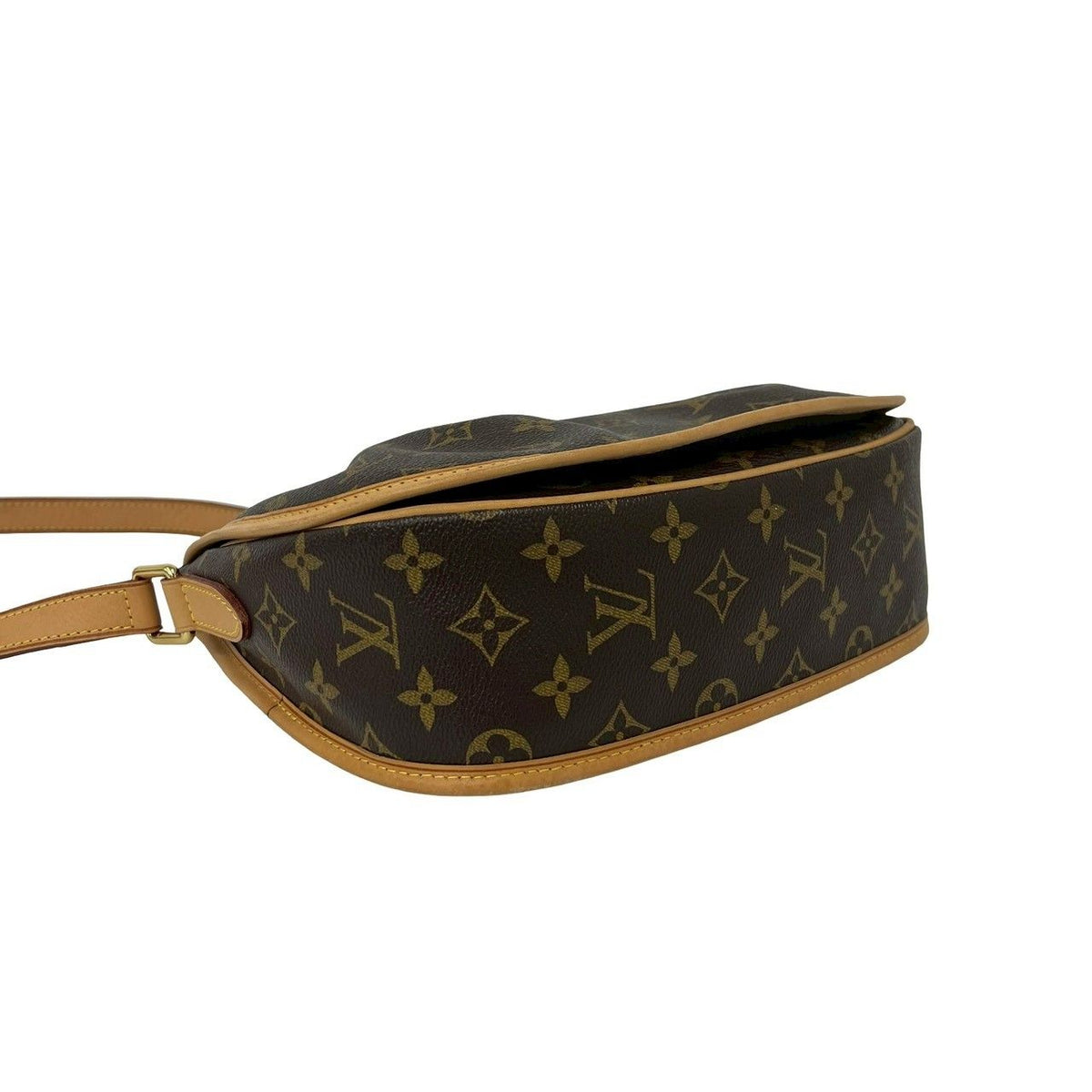 Louis Vuitton PM Monogram Leather Shoulder Bag Pochette Brown — view 7