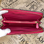 Prada Wallet Saffiano Pink Round Card Coin Billfold — view 8