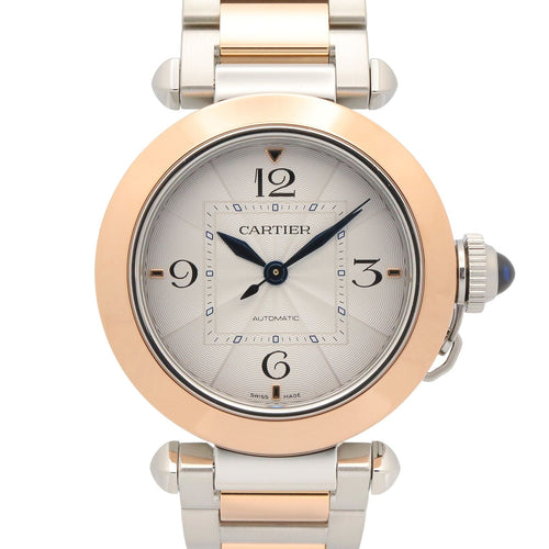 Cartier Watch Pasha de Cartier Silver 18k Pink Gold Stainless Steel Boys