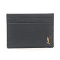 Saint Laurent Paris Card Case Tiny Cassandra Black Leather Holder