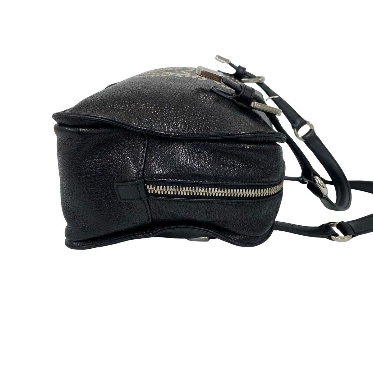 Loewe Anagram Studs Logo Leather Mini Tote Boston Bag Black — view 6