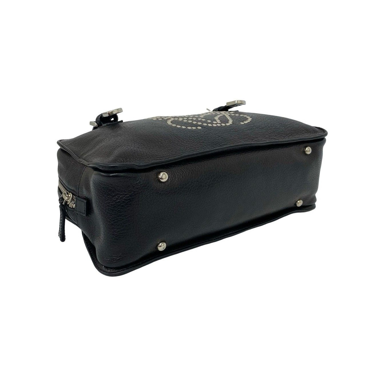Loewe Anagram Studs Logo Leather Mini Tote Boston Bag Black — view 7