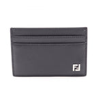 Fendi Card Case FF Squared Black Leather