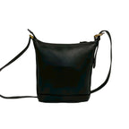 Gucci Vintage GG Logo Leather Shoulder Bag Crossbody Pochette Black — view 3