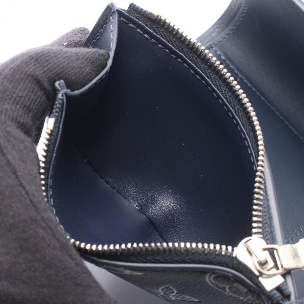 Louis Vuitton Trifold Wallet Victor Blue Navy Leather — view 4