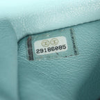Chanel Shoulder Bag Mini Quilted 20 Mint Green Blue Fabric Chain — view 5
