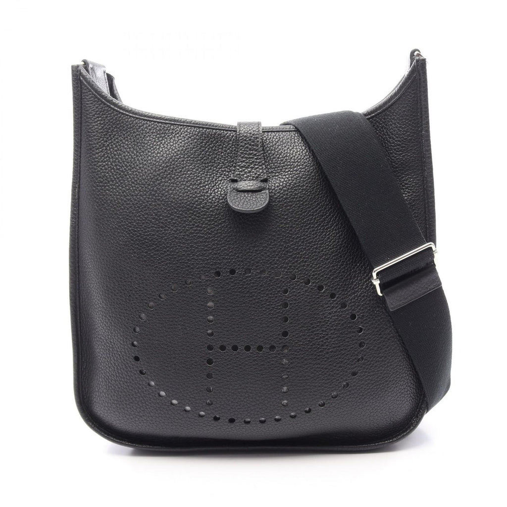Hermes Shoulder Bag Evelyne 3 Trois GM Black Leather