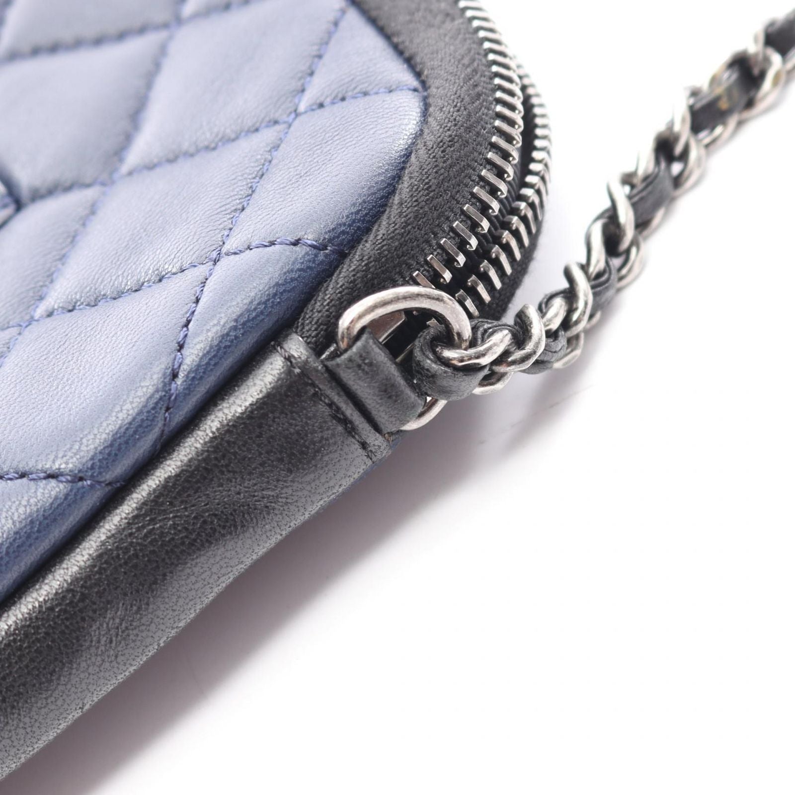Chanel Shoulder Bag Girl Navy Black Lambskin Chain — view 7
