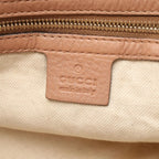 Gucci Shoulder Bag Pink Beige Leather Bamboo — view 4