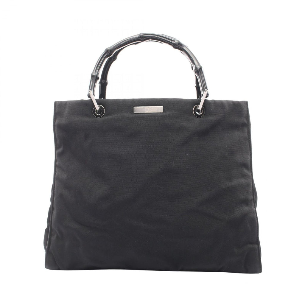 Gucci Tote Bamboo 002 Black Nylon
