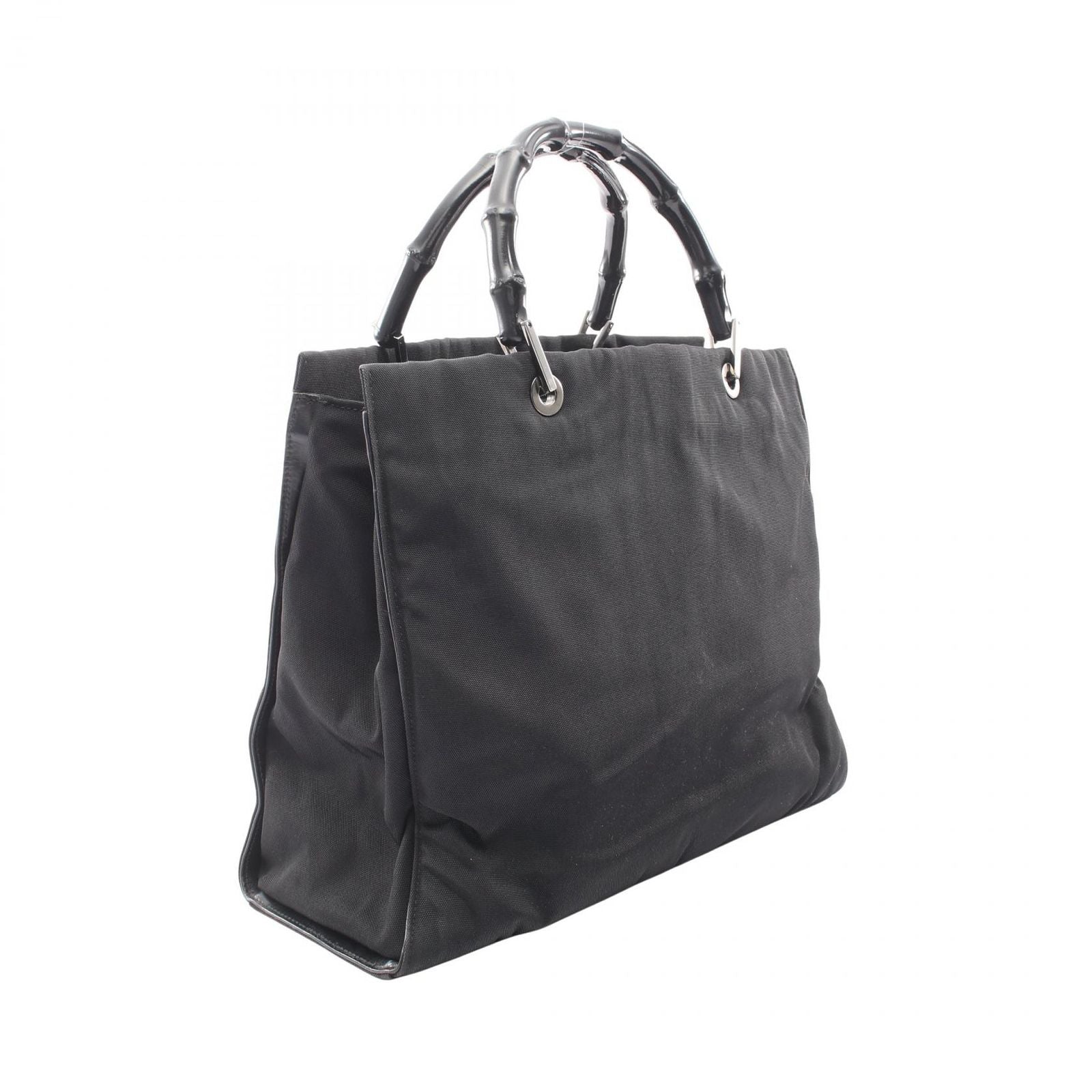 Gucci Tote Bamboo 002 Black Nylon — view 2