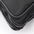 Prada Shoulder Bag Black Nylon Saffiano Leather — view 5