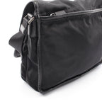Prada Shoulder Bag Black Nylon Saffiano Leather — view 8
