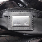 Fendi Handbag Zucchino Dark Brown Canvas Leather Tote — view 4