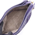 Bottega Veneta Shoulder Bag Intrecciato Purple Leather — view 3
