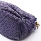 Bottega Veneta Shoulder Bag Intrecciato Purple Leather — view 5
