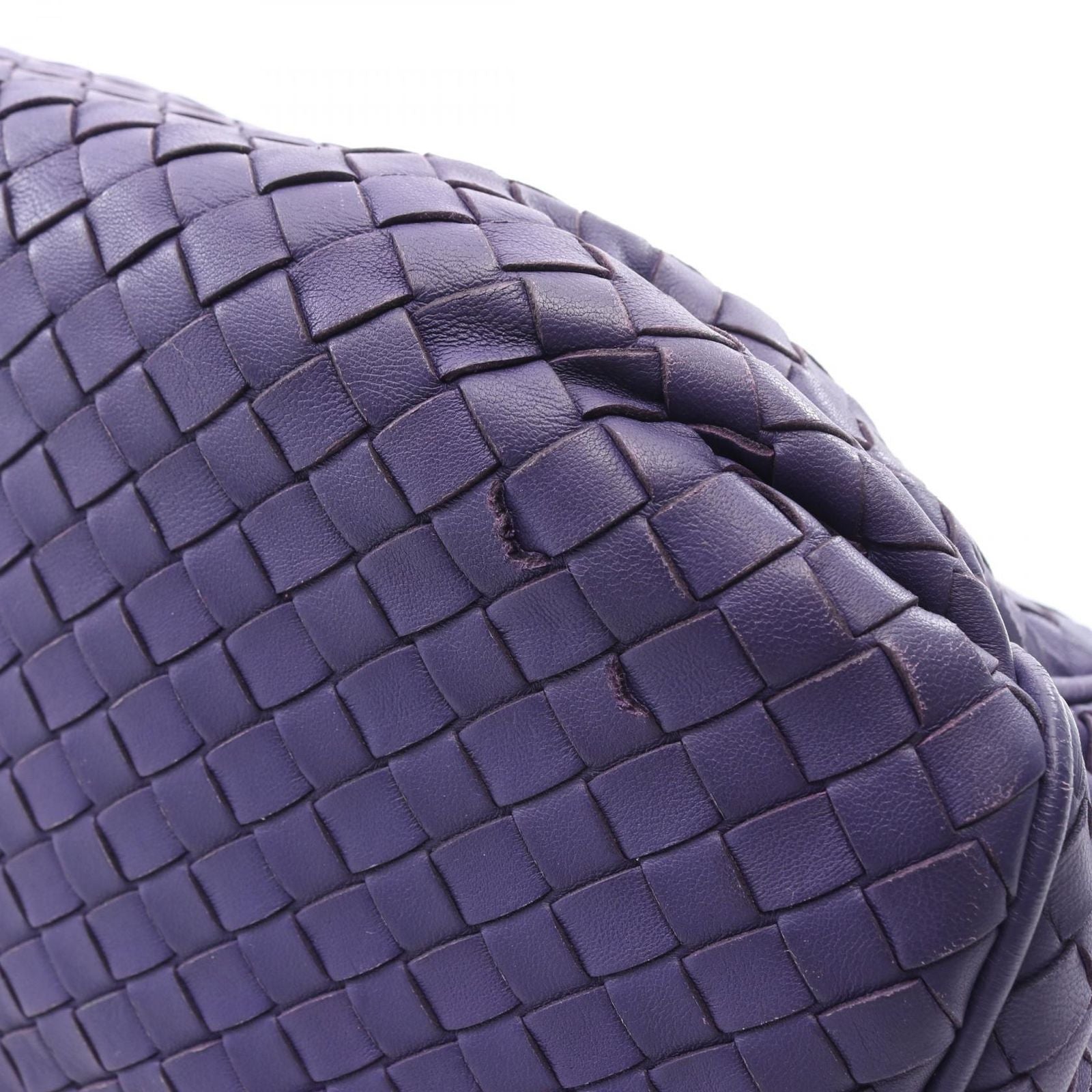 Bottega Veneta Shoulder Bag Intrecciato Purple Leather — view 6