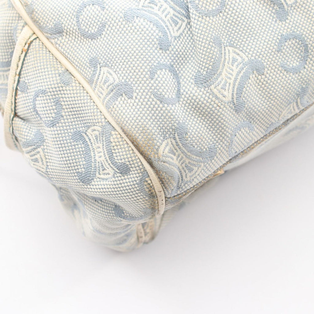 Celine Handbag C Macadam Light Blue Canvas Leather — view 6