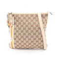 Gucci Shoulder Bag GG Canvas Beige Brown Ivory Shari Line