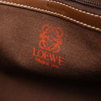 Loewe Tote Anagram Brown Dark Leather Boston — view 4